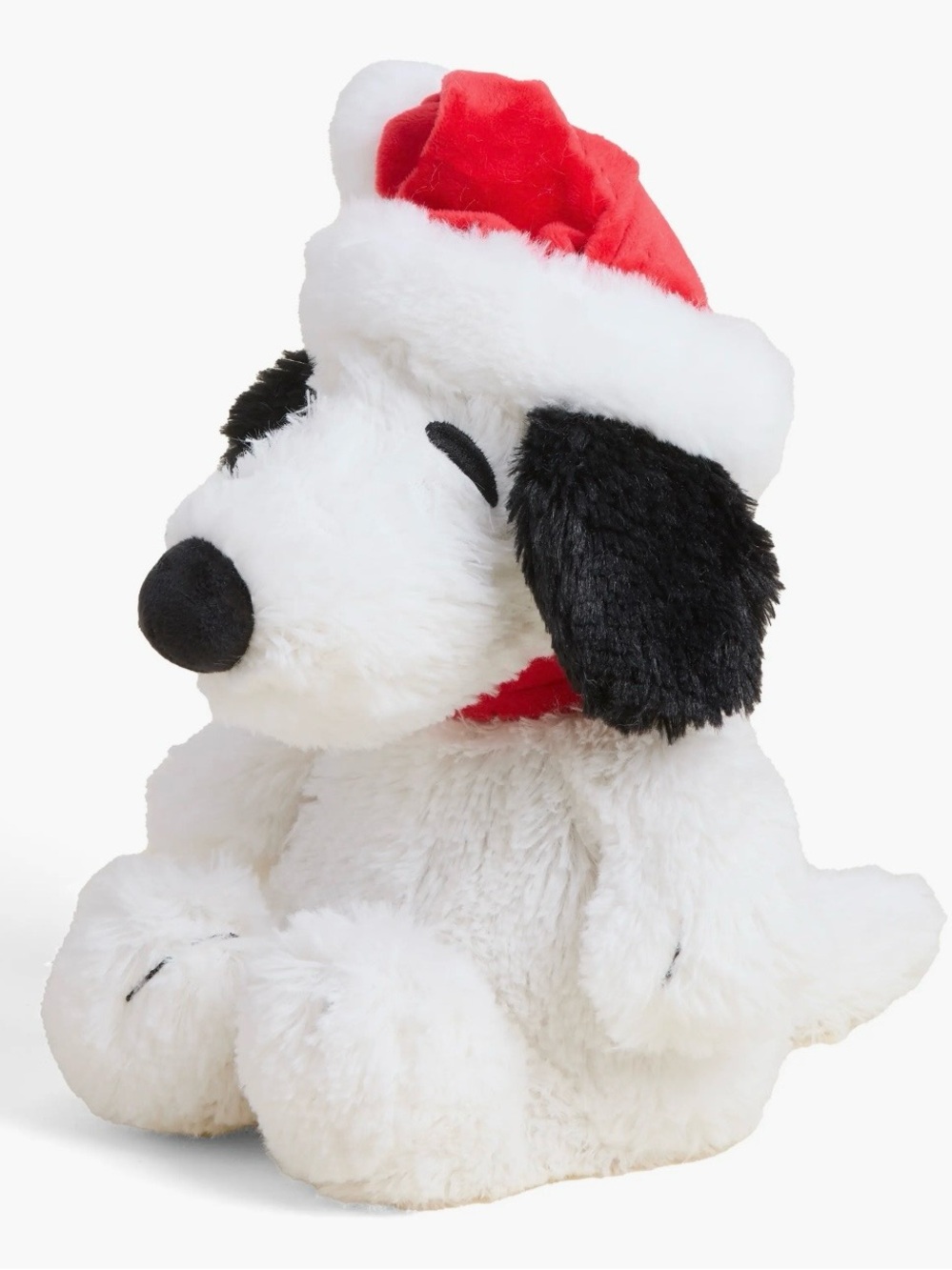 Warmies Peanuts Snoopy Plush Dog Toy - White, Black & Red Santa Hat